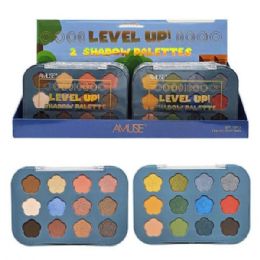 24 Bulk Amuse Level Up Assorted Eyeshadow Palette In Countertop Display