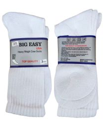 72 Bulk Men's White Crew Socks
