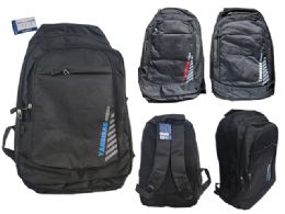 48 Bulk Backpack 17x12x8" 2-Cup Holder 4-Pocket 4 Assorted