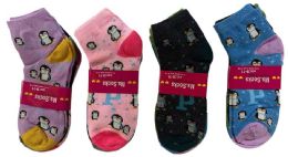 96 Bulk Woman Ankle Socks Penguin