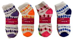 96 Bulk Women's Diamond Ankle Socks
