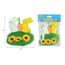 144 Bulk Easter Double Bunny W/ Grass