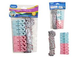 96 Bulk Cloth Pegs With Rope