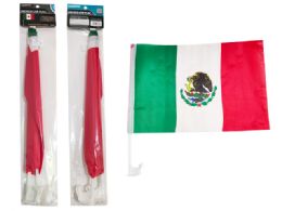 144 Bulk 2pc Mexico Car Flag