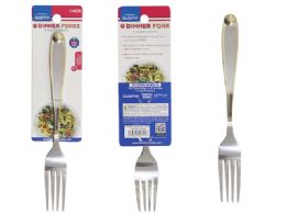 48 Bulk 3-Piece FORK SHAND POLISHED1.7"x8.1" Long GOLD SILVER