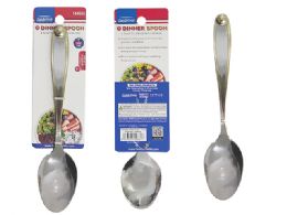 48 Bulk 3-Piece SPOON HAND POLISHED 1.7" X8" Long GOLD SILVER