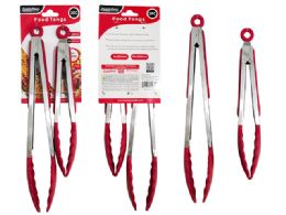 96 Bulk HEAVY DUTY SILICONE TONGS 2-Piece 9" and 12"