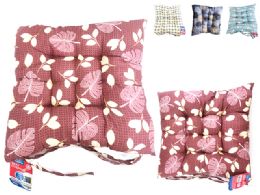 24 Bulk Seat Cushion 16X16" - 4 assorted design