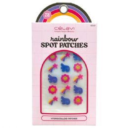 48 Bulk Celavi 72 Piece Rainbow Hydrocolloid Spot Treatment Patches
