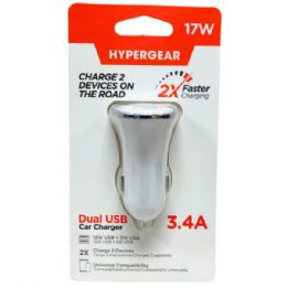 24 Bulk Hypergear 3.4a Dual Usb Car Charger