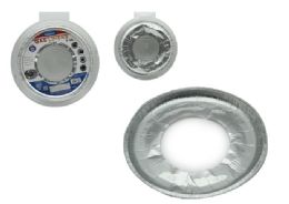 48 Bulk GAS LINERS 8-Piece Aluminum 9" Diameter Round