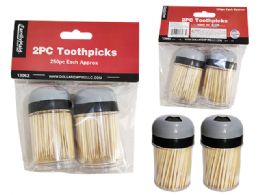 24 Bulk TOOTHPICKS 2-SET 250-Piece EACH 1.6' X3"