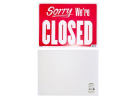 144 Bulk Sorry We're Closed Signage Extra-thick