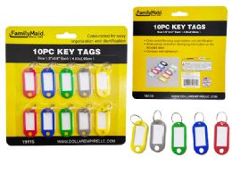 48 Bulk 10pc Key Tags Assorted Colors 