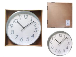 12 Bulk Aluminum Round Clock 