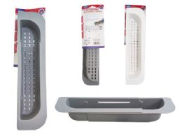 24 Bulk EXTENDABLE SINK CADDY DRAIN BASKET WHITE GREY