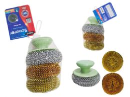 96 Bulk Scourer 3-Piece 10gm Each Gold Silver