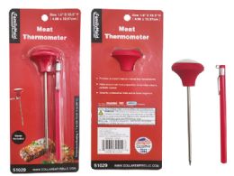 24 Bulk MEAT THERMOMETER with COVER 1.6" Diameter X5.5" High