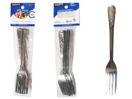 96 Bulk  Fork Stainless Steel 6-Piece Big