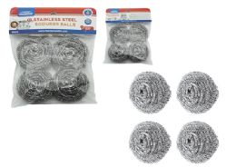 96 Bulk Scourer Balls 4-Piece 15g Stainless Steel