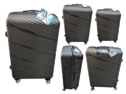 Bulk 3pc Modern Black Hard Luggage 
