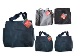 96 Bulk JUMBO INSULATED LUNCH BAG With SIDE POCKET 9.5" X5.25 X9.5"