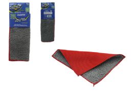 96 Bulk Microfiber Drying Towel Red Grey Color