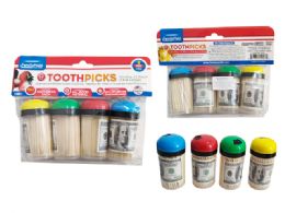 96 Bulk Toothpick 4x150-Piece With Us $ Holder