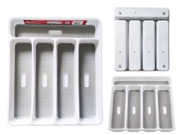 12 Bulk 5-SECTION CUTLERY HOLDER 12.7"X11.4"X1.8" WHITE Color