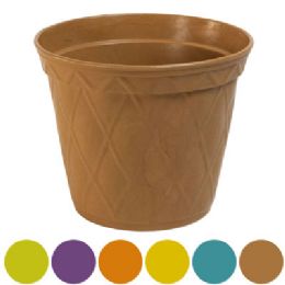 18 Bulk Planter Ecofriendly Bamboo Fiber 7.48 D X 6.3 H 6ast Colors Diamond Weave Design L&g Label