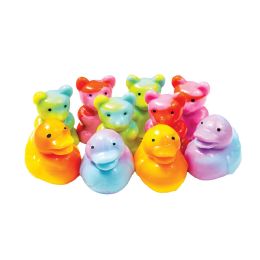 144 Bulk Scented Tie Dyed Squishy Gummy Bear And Duckie   12/dsp
