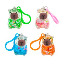 144 Bulk Capybara Shimmer Shake Backpack Buddy Keychain   12/dsp