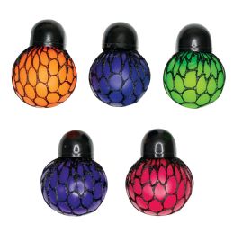 144 Bulk Rainbow Mesh Squeeze Ball   24/ds Xyz
