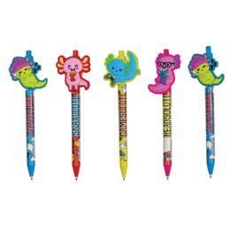 144 Bulk Axolotl Character Clip Pen  12/tub