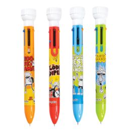 144 Bulk Diary Of A Wimpy Kid 6 Color Pen With Stamper   12/ds