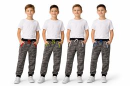 48 Bulk Boys Fleece Joggers Assorted Sizes And Colors