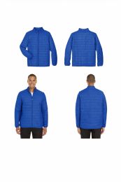 96 Bulk Men's Prevail Packable Puffer Jacket Assorted Sizes M-2xl Royal Blue