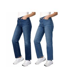 24 Bulk Women's Straight Leg Blue Fade Jeans