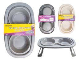 72 Bulk Pet Bowl With Stand 