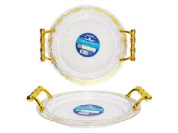 24 Bulk CrystaL-Like Tray Round 12.5-inch Diameter X1.25-inch