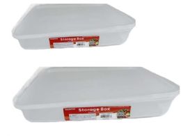 24 Bulk STORAGE BOX 5L 169OZ 12.2"X8.6"X4" CLEAR