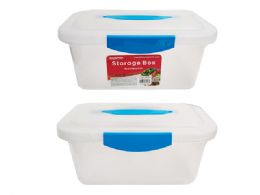24 Bulk STORAGE BOX Plastic 3.5L 11.4"X6.7"X4.7" BLUE