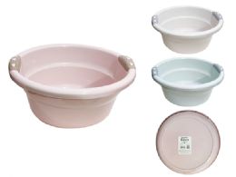 48 Bulk Basin With 2 Handle 13.75" Diameter X6.25" High Blue Pink