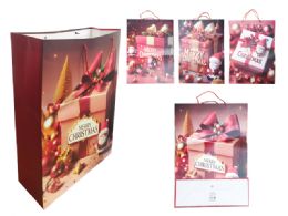 48 Bulk Merry Christmas Gift Bag Xxl