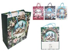 144 Bulk Merry Christmas Gift Bag Medium