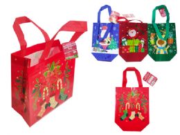 288 Bulk Christmas Reusable Tote Gift Bag
