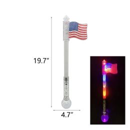 72 Bulk 19.7" Light Up American Flag Flash Stick