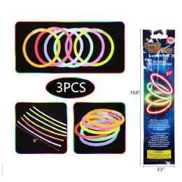 288 Bulk 11" 3pc Glow In Dark Bracelet Stick