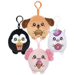 360 Bulk 3.5" Foodie Animal SquishY-Ishes Backpack Clip