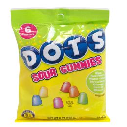 24 Bulk Dots Sour Gummies 8 Oz Peg Bag On Mdse